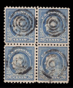 MOMEN: US STAMPS #476 BLOCK OF 4 USED VF+ PF CERT LOT #89154