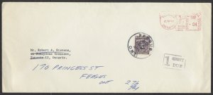 1967 Toronto Local Letter 1c Postage Due On Redirect to Fergus ONT Tied With CDS