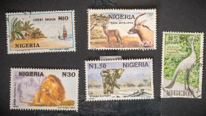 Nigeria #615A-615E MINT  cat value is for NH