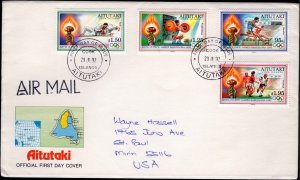 Aitutaki, Worldwide First Day Cover, Olympics