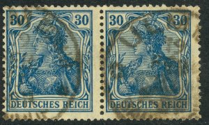 GERMANY 1920 30pf GERMANIA Issue Pair Sc 123 VFU