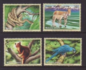 UN Geneva Animals 336-339 Singles MNH VF  