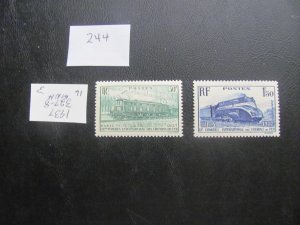 FRANCE 1937 MNH SC 327-328 SET XF $16  (244)