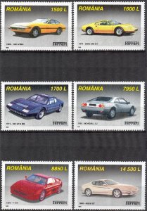 Romania 1999 Racing Cars Ferrari set of 6 MNH **