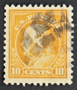 U.S. Used #510 10c Franklin, VF - XF Jumbo.  Fancy Cancel.  Choice!