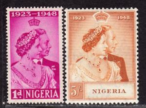 $Nigeria Sc#73-74 M/NH, complete set