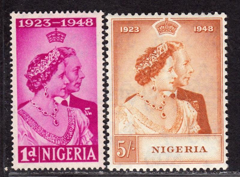 $Nigeria Sc#73-74 M/NH, complete set