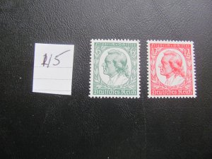 Germany 1934 MNH SIGNED PESCHL SC 446-447 XF 100 EUROS (115)