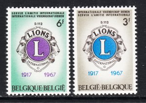 Belgium 679-680 Lion's Club MNH VF