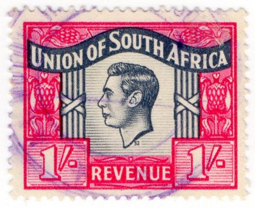 (I.B) South Africa Revenue : Duty Stamp 1/-