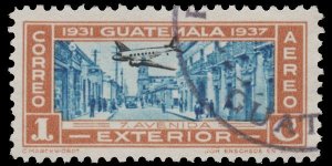 GUATEMALA STAMP 1937. SCOTT # C80. USED. # 1