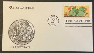 DESERT PLANTS #1944 DEC 7 1981 TUSCON AZ FIRST DAY COVER (FDC) BX3-2