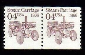 US Transportation Coil 04 cents Scott 2451 Strip of 2 Plate #0 FREE SHIPPING