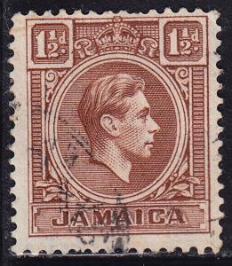 Jamaica 118 USED 1938 King George VI 1½d