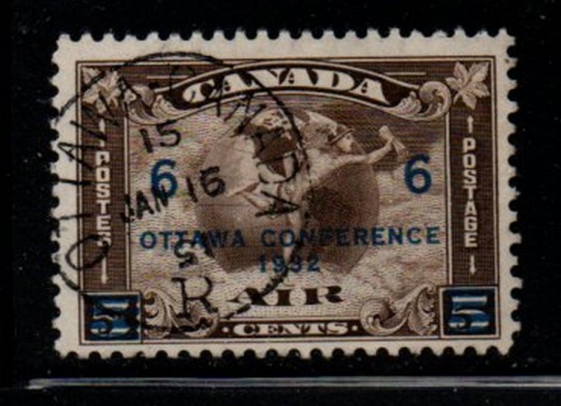 Canada Sc C 4 1932 6 c on 5 c Ottawa Conference airmail stamp used