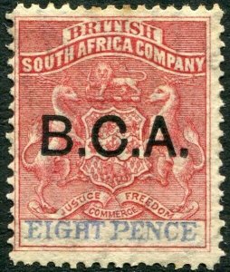 BRITISH CENTRAL AFRICA-1891-95 8d Rose-Lake & Ultramarine Sg 6 MOUNTED MINT