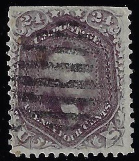 Scott #70c - $1,500.00 – VF-used – Neat black grid cancel. 2020 PSAG certificate