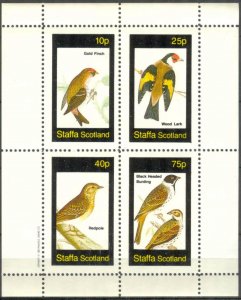 {ST319} Staffa Scotland Birds (10) Sh.4 MNH Local Cinderella !!