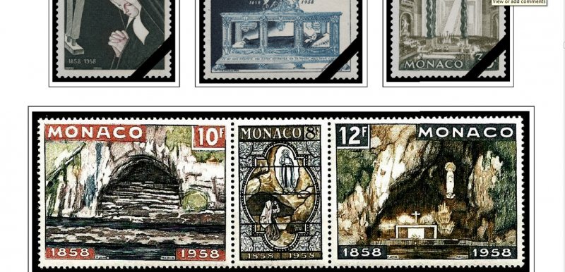 COLOR PRINTED MONACO 1885-2010 STAMP ALBUM PAGES (346 illustrated pages)