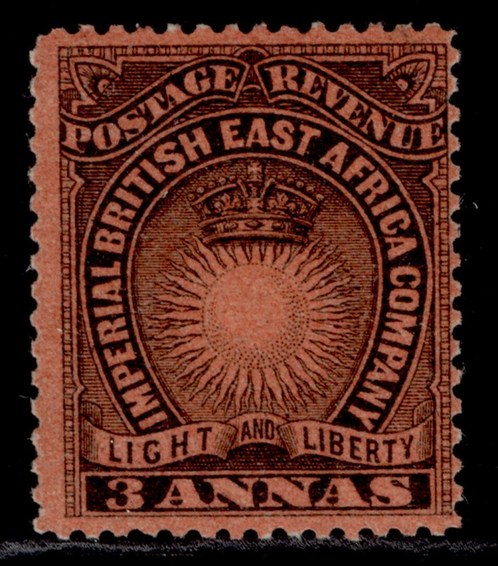 BRITISH EAST AFRICA QV SG8a, 3a black/bright red, M MINT. Cat £4.