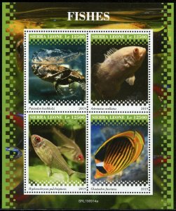 SIERRA LEONE 2019 FISHES  SHEET MINT NEVER HINGED