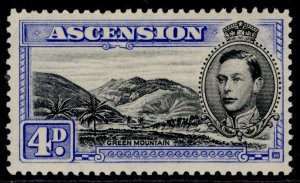 ASCENSION GVI SG42da, 4d black & ultramarine LH MINT. Cat £1000 MOUNTAINEER FLAW