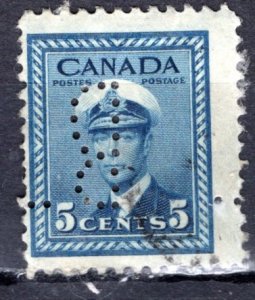 Canada; 1942: Sc. # 255: Used BT Perforated Single Stamp