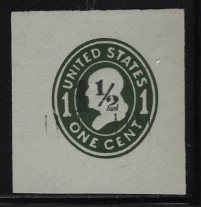 U493 XF unused cut square with nice color cv $ 100 ! see pic !