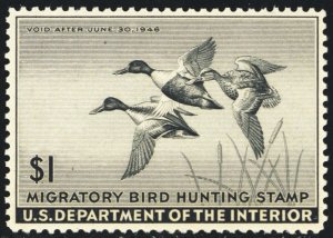 RW12, Mint VF NH $1 Federal Duck Stamp ## Stuart Katz