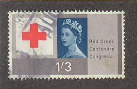 GREAT BRITAIN Sc# 399 USED FVF  QEII & Red Cross