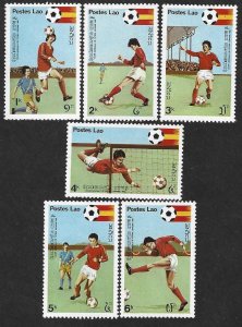 Laos #337-342, World Cup, M-NH**-