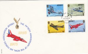 Jersey 1975 RAFA,  set of 4 on FDC