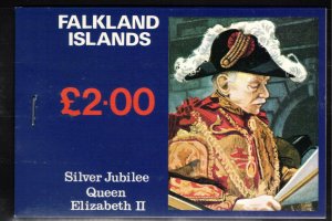 FALKLAND ISLANDS 1977 Silver Jubilee Booklet; Scott 254a-256a, SG SB1; MNH