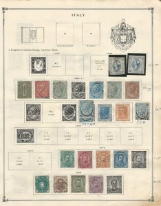 Italy Collection 1862 to 1926 on 2 Scott International Pages, Early Classics