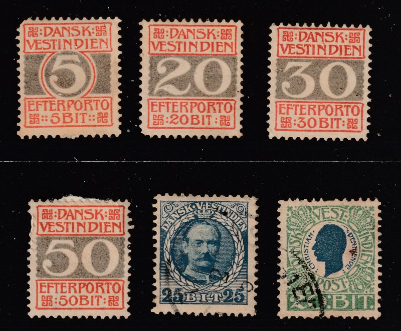 Danish West Indies a small lot of later issues