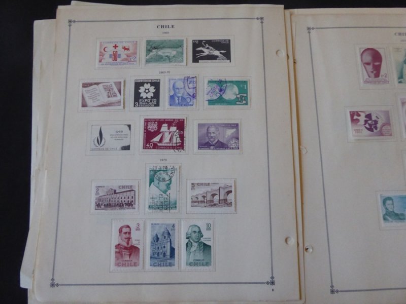 Chile 1949-1980 Mint/Used Stamp Collection on Album Pages