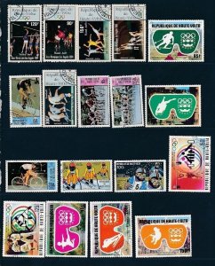 D395591 Upper Volta Nice selection of VFU Used stamps