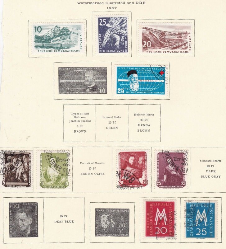 GE::  DDR  ^^^^1957  mint & used  on page  $$@ sc 242xxbddr