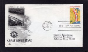 1319 Great River Road, FDC Art Craft cachet addressed