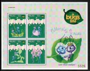 Palau 1998 - Disney Pixar - A Bugs Life - Love those Stamps - Sheet of 4 - MNH