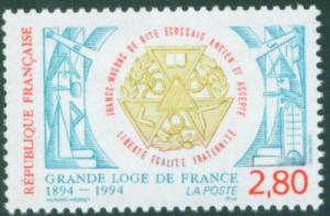 FRANCE Scott 2446, Yvert 2912 Grand Lodge  MNH** 1994