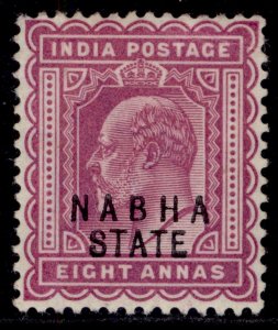 INDIAN STATES - Nabha EDVII SG44a, 8a claret, M MINT. Cat £32.