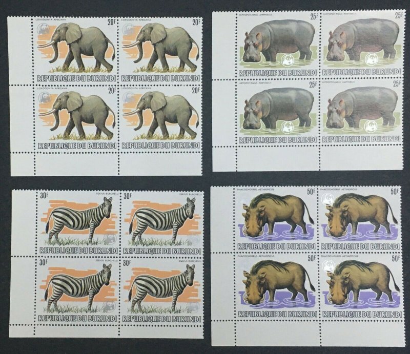 MOMEN: BURUNDI SC #589a-601a 1982 1983 EMBLEM BLOCKS WILDLIFE MNH OG LOT #60813