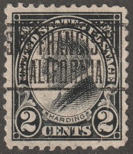 Usa, stamp, Scott#610,  used, hinged,  Perf 11.0, Harding, president