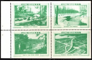 1930's US Poster Stamp Long Island, N.Y., Northern State Parkway Block/4...