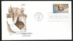 U.S. C116 Junipero Serra Artmaster U/A FDC  