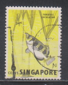 Singapore,  6c Archerfish (SC# 56) Used