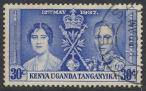 Kenya Uganda Tanganyika  SG 131  Sc 62 Used Coronation see details and scans