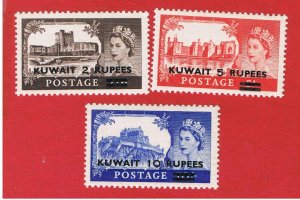 Kuwait #117-119  MVFLH OG  Overprints