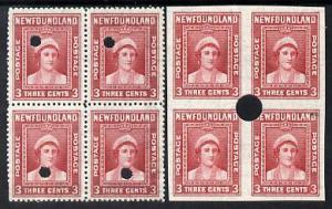 Newfoundland 1941-44 KG6 Queen Mother 3c in perf & im...